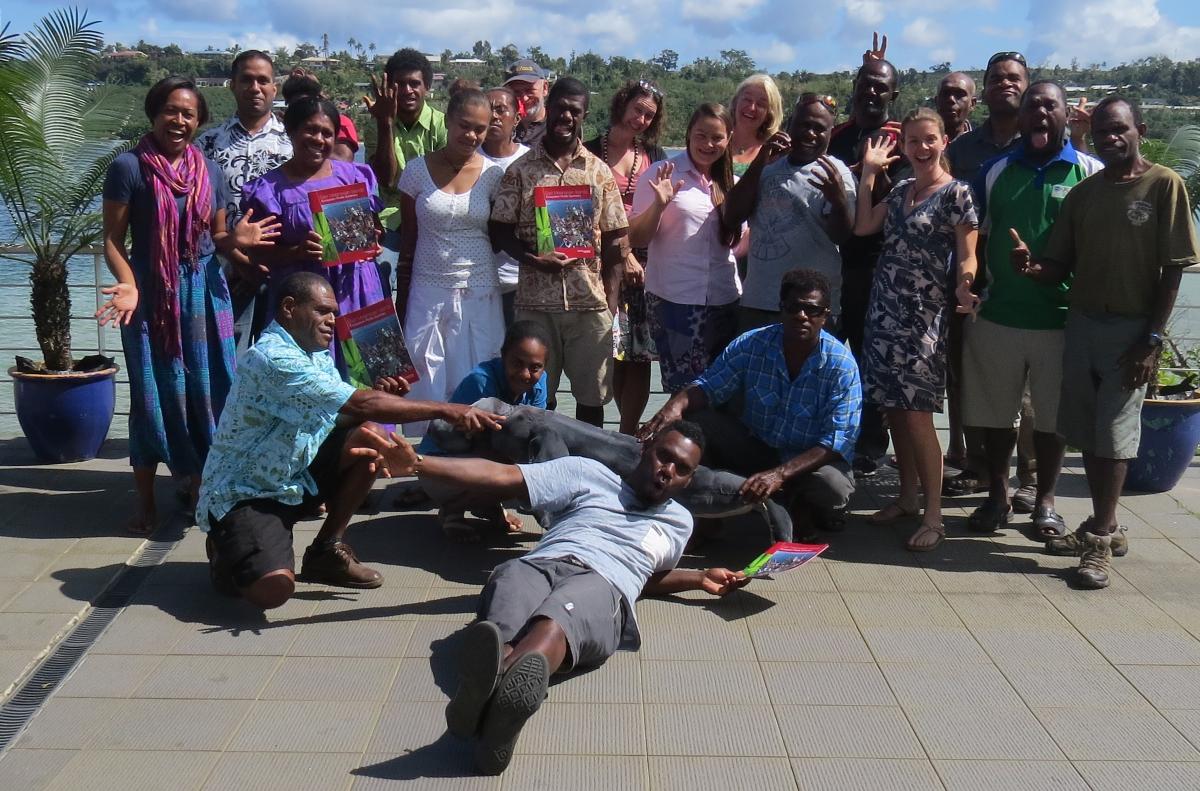 Participants at grantee exchange meeting in Port Vila
