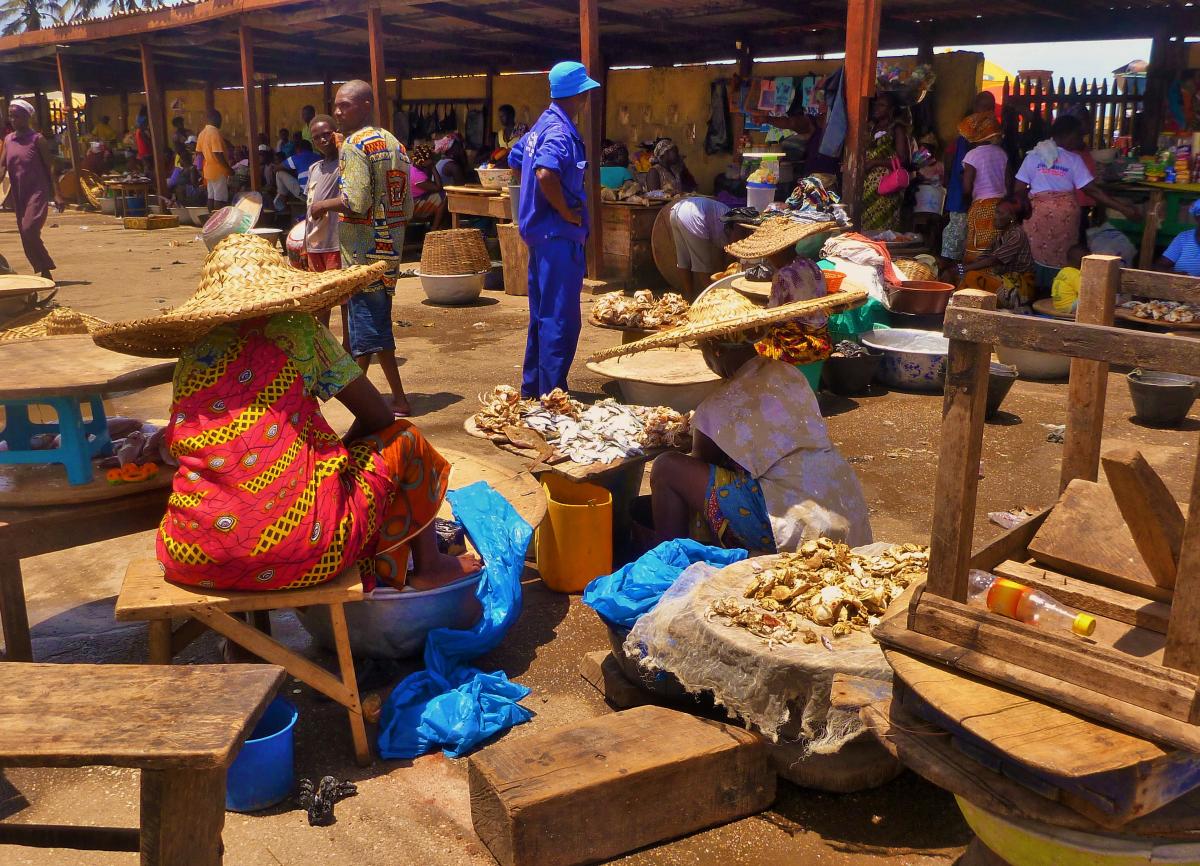 Fish market in Ghana