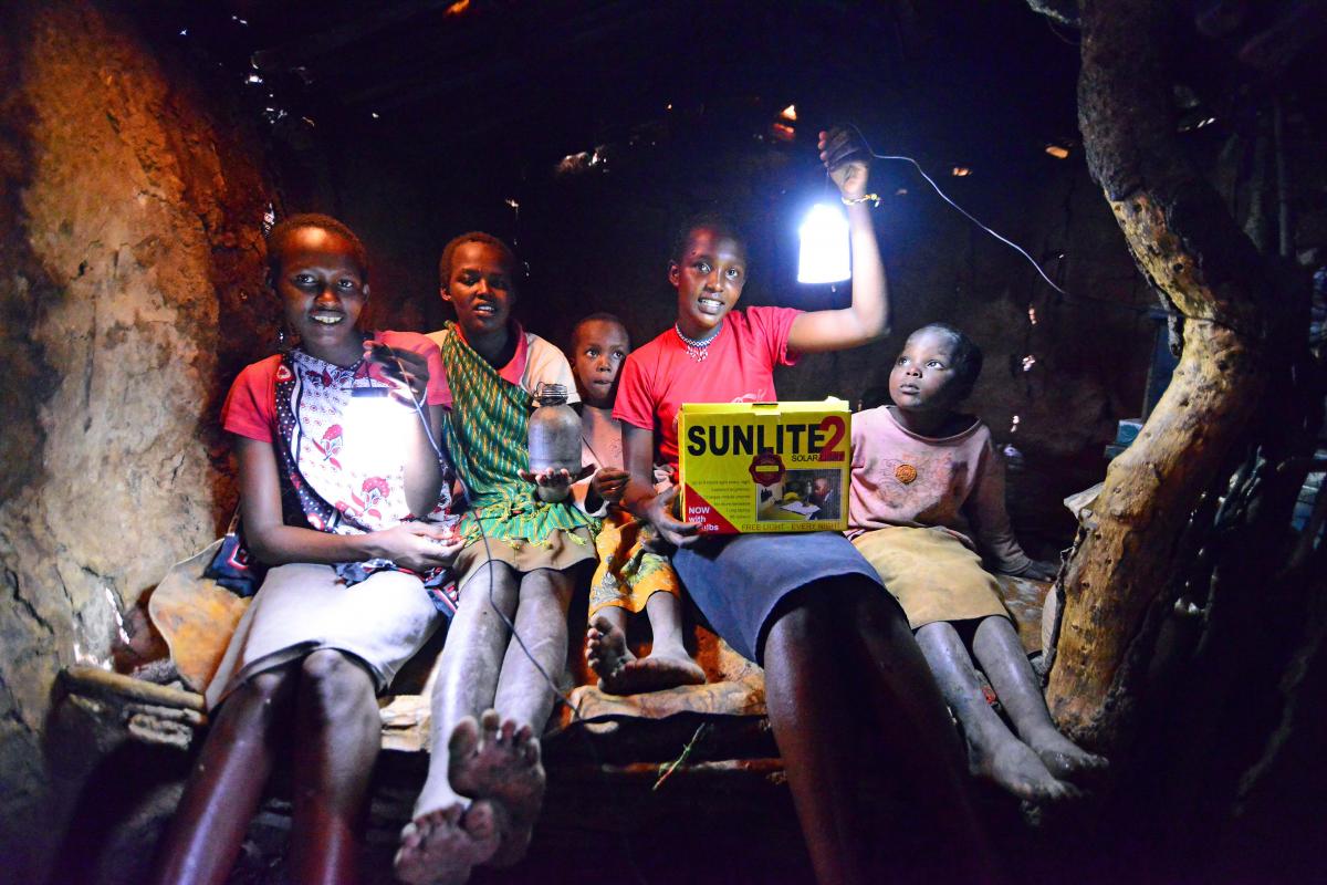 Solar lamps provided by Ol Pejeta enable local families have access to energy friendly and sustainable sources of power.