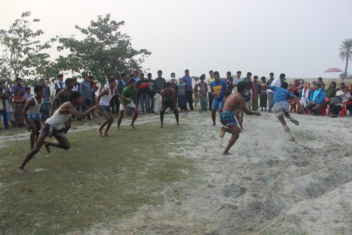 Kabaddi competition among fishermen of Nijhum Dwip 