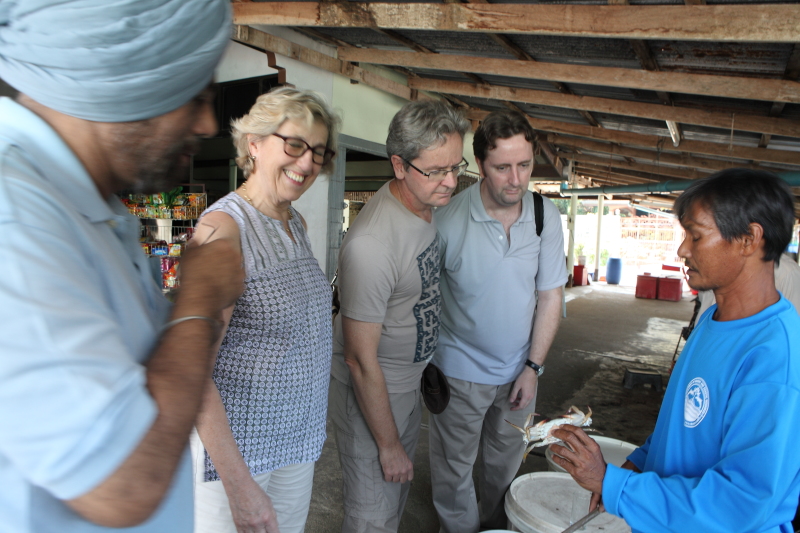 The crab bank serves as a village center for meetings and education exchanges too