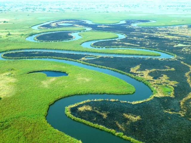 Okavango Delta, a Ramsar Wetland and World Heritage Site
