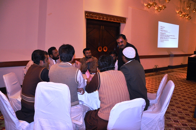 Mr. Inam Ullah Khan during the group work