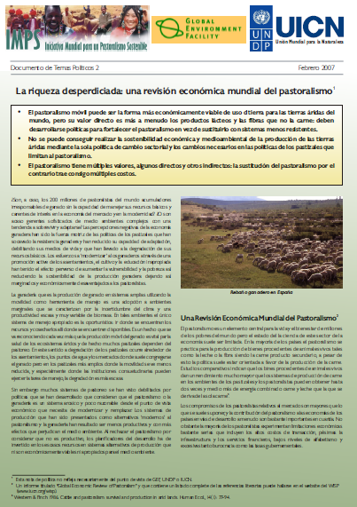 La riqueza desperdiciada: una revisiόn econόmica mundial del pastoralismo