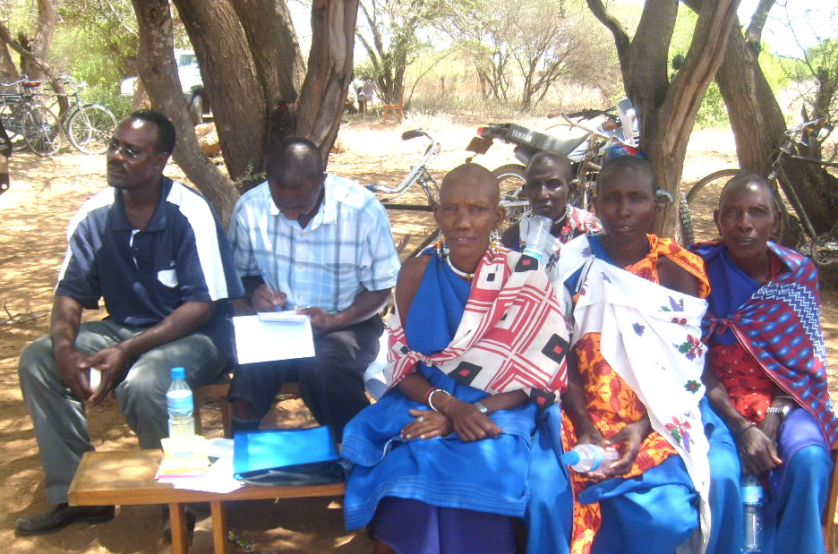 Members of Ruvu community in the Pangani River Basin and participants during a field visit