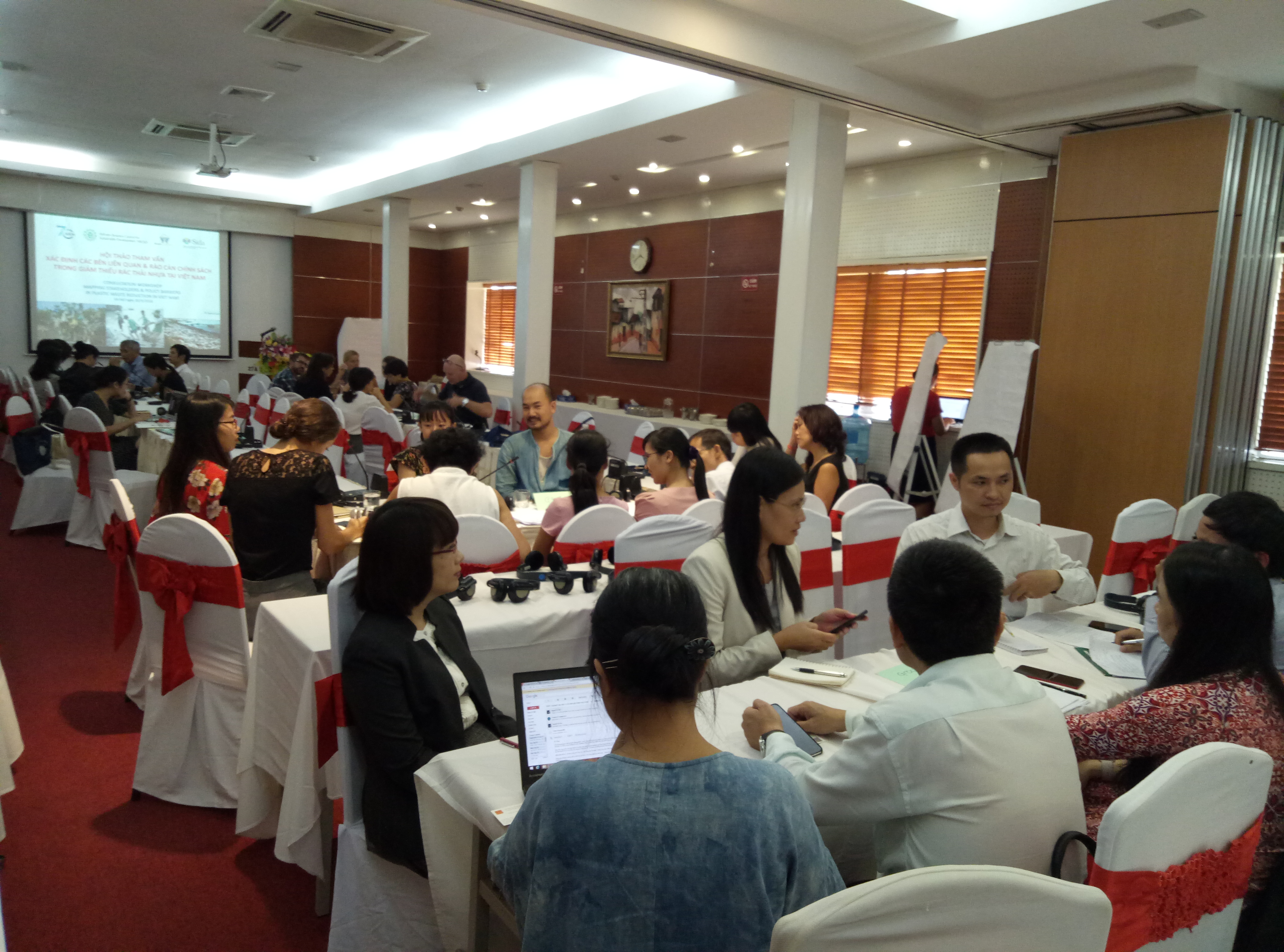 Participants at the MARPLASTICCs Theory of Change workshop in Viet Nam