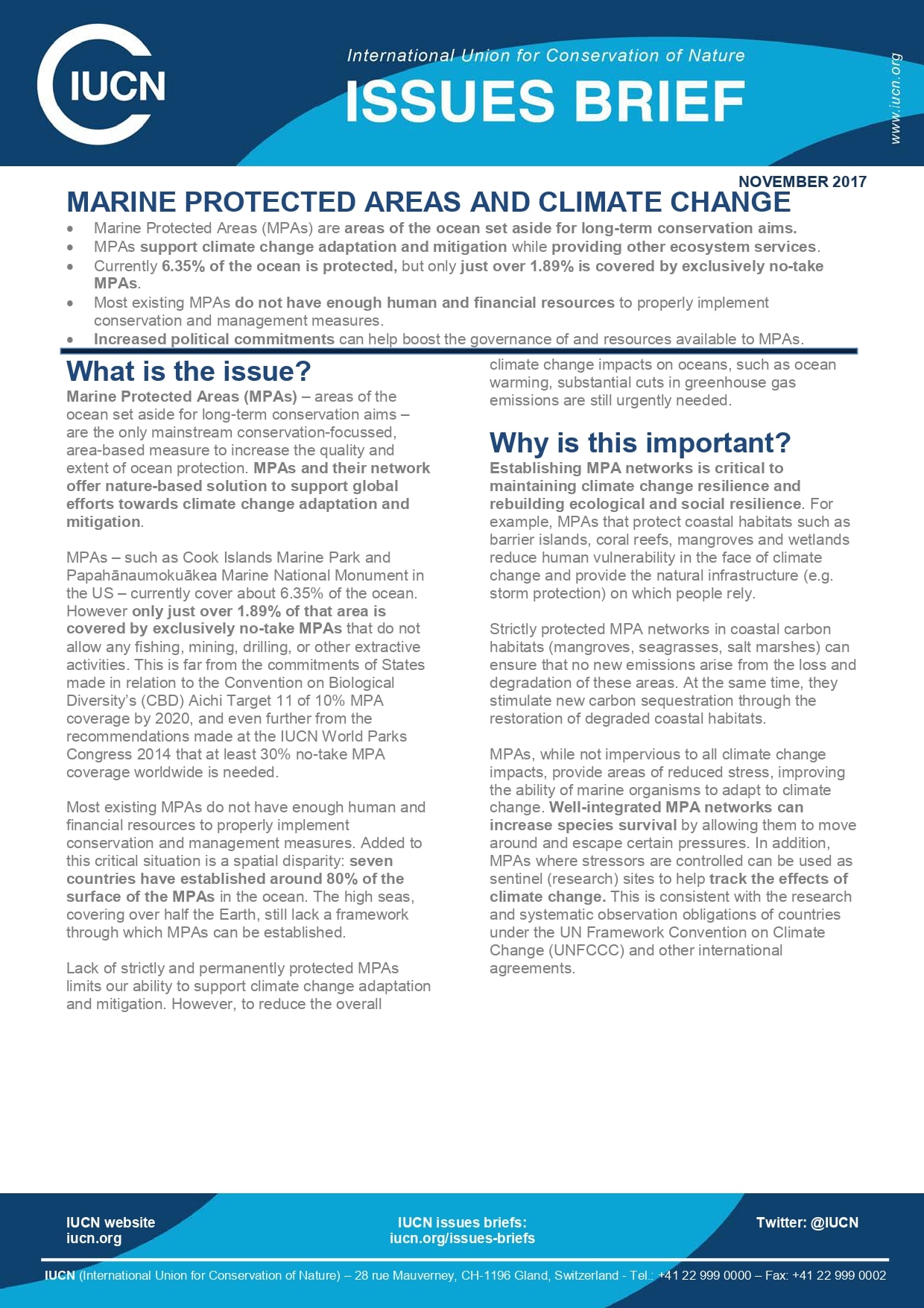 III. Types of Marine Protected Areas