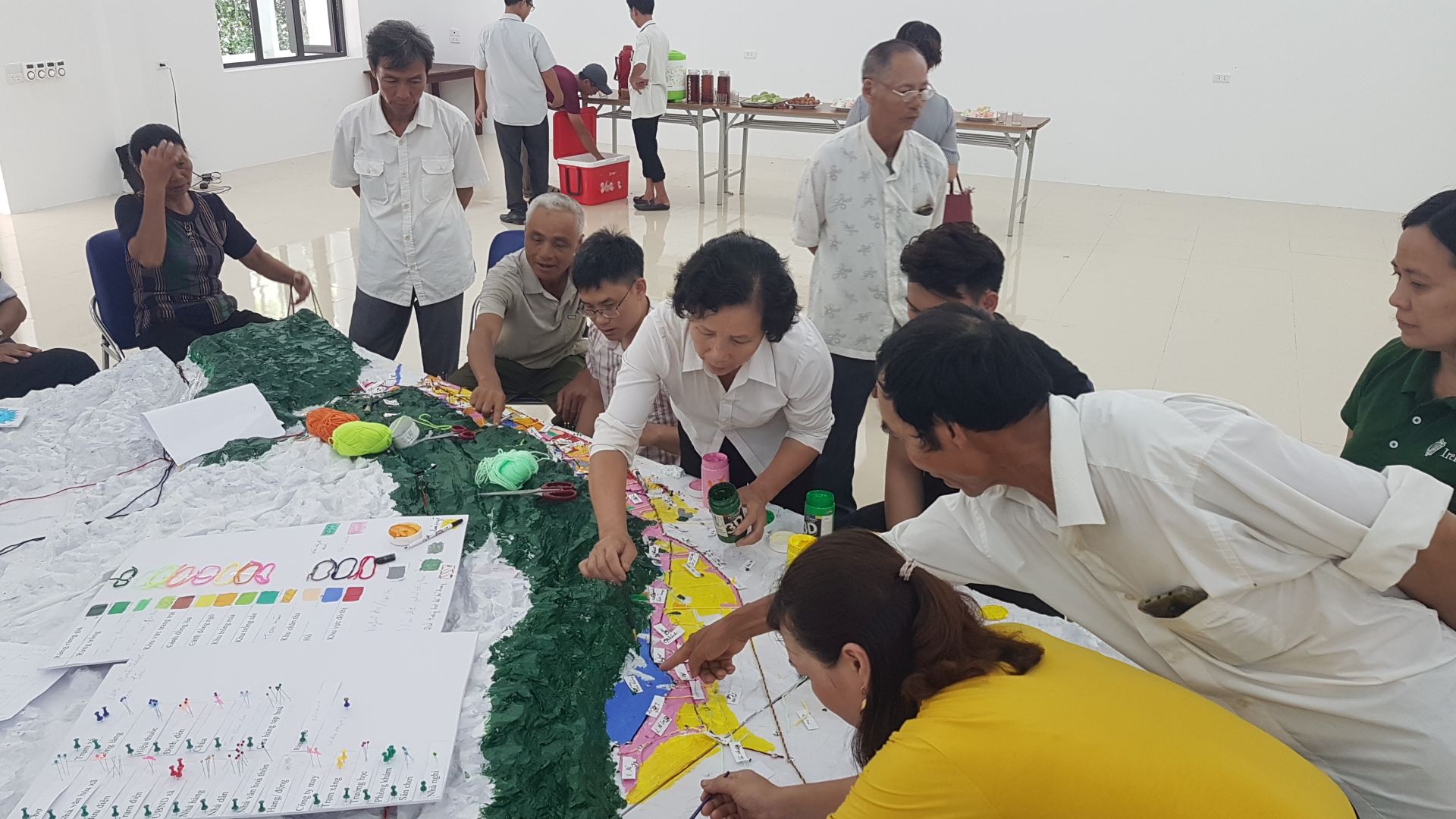 Participatory 3D Mapping exercise held with 21 local villages in and around Cuc Phuong National Park (CPNP)