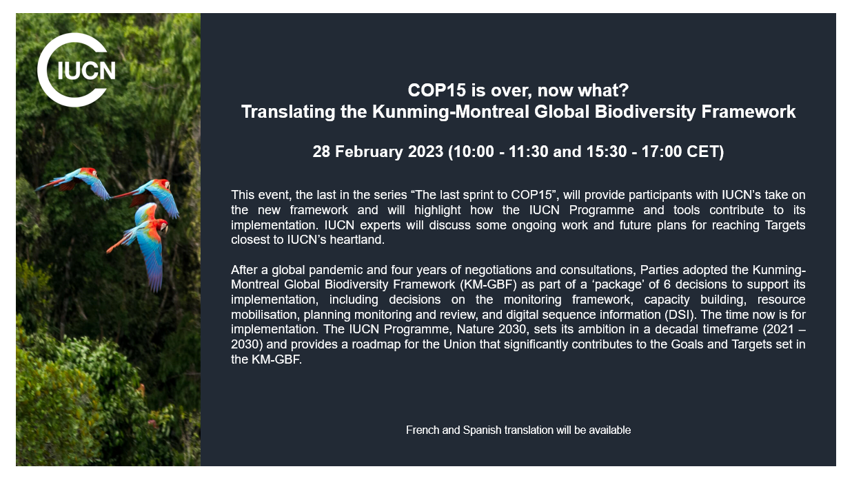 Iucn Webinar Series The Last Sprint To Cbd Cop15 Events Iucn Iucn Webinar Series The Last Sprint To Cbd Cop15 Events Iucn