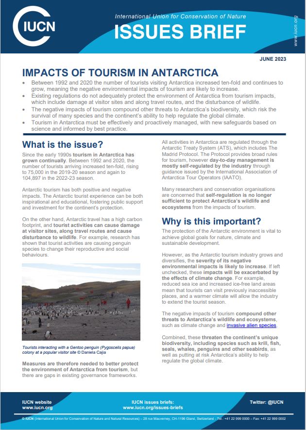 Thumbnail for Issues Brief: Impacts of tourism in Antarctica