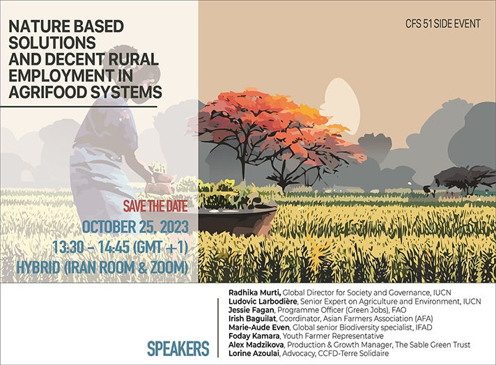 IUCN FAO event flyer for CFS 51 side event