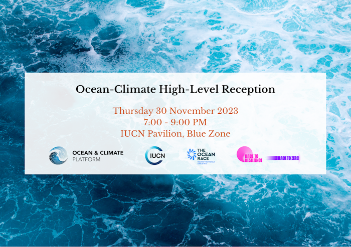 COP28 event invitation - 30 Nov 2023- Ocean-Climate High Level Reception