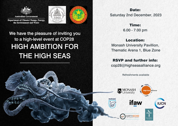 COP28 event invitation - Dec 2 -  High Ambition for the High Seas