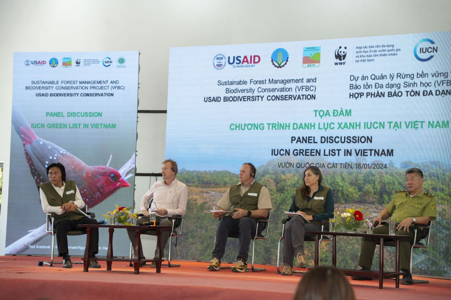 Panel discussion at the stakeholder meeting in Cat Tien NP