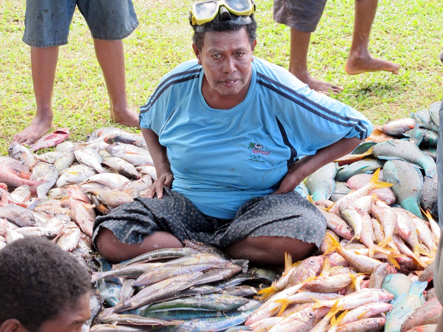 Fish harvest at Nakodu village in Koro, Fiji. PC Stacy Jupiter