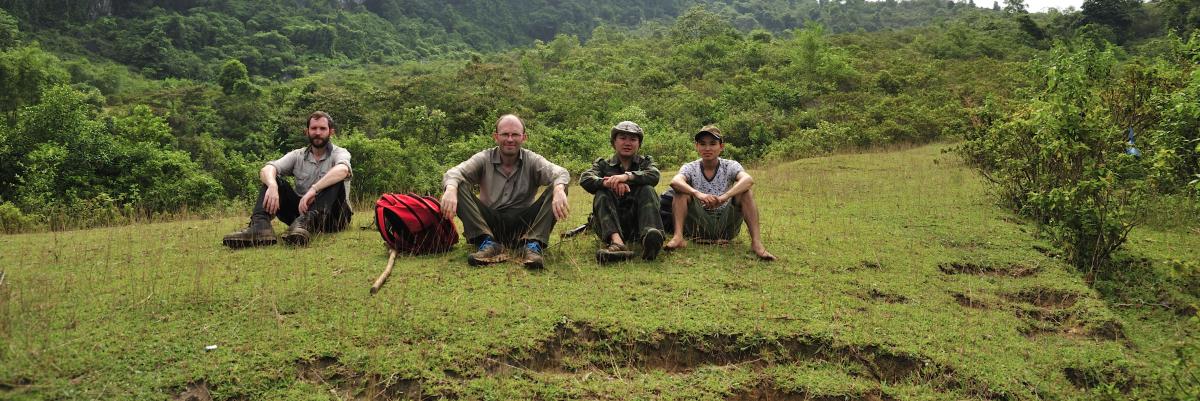 James Tallant, CEPF RIT Manager; Jack Tordoff, Managing Director of CEPF; and Nguyen Van Truong, Fauna and Flora International during their visit to Ha Giang province , Viet Nam 