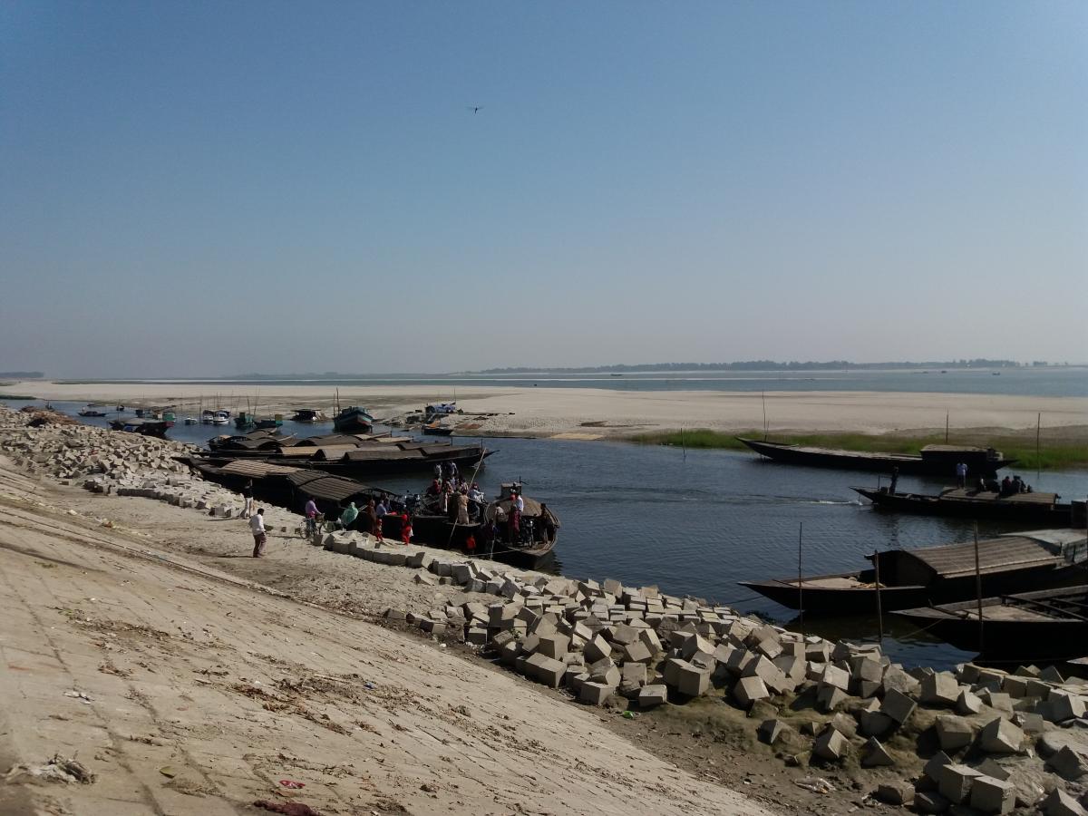 The proposed site for full-fledged Chilmari River Port, Kurigram by the River Jamuna, 13 March 2017