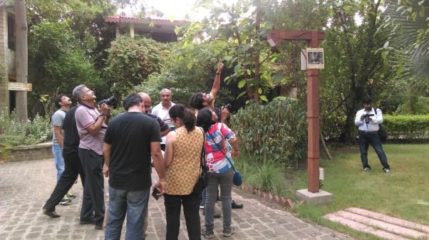  Dr Justus Joshua explaining to the participants about the different bird species found in Gir.  