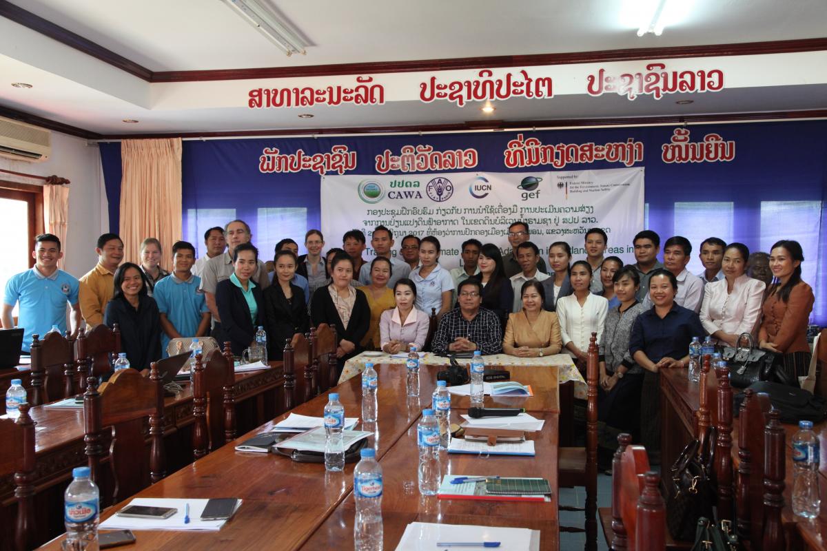 Vulnerability Assessment (VA) workshop attendees in Lao PDR