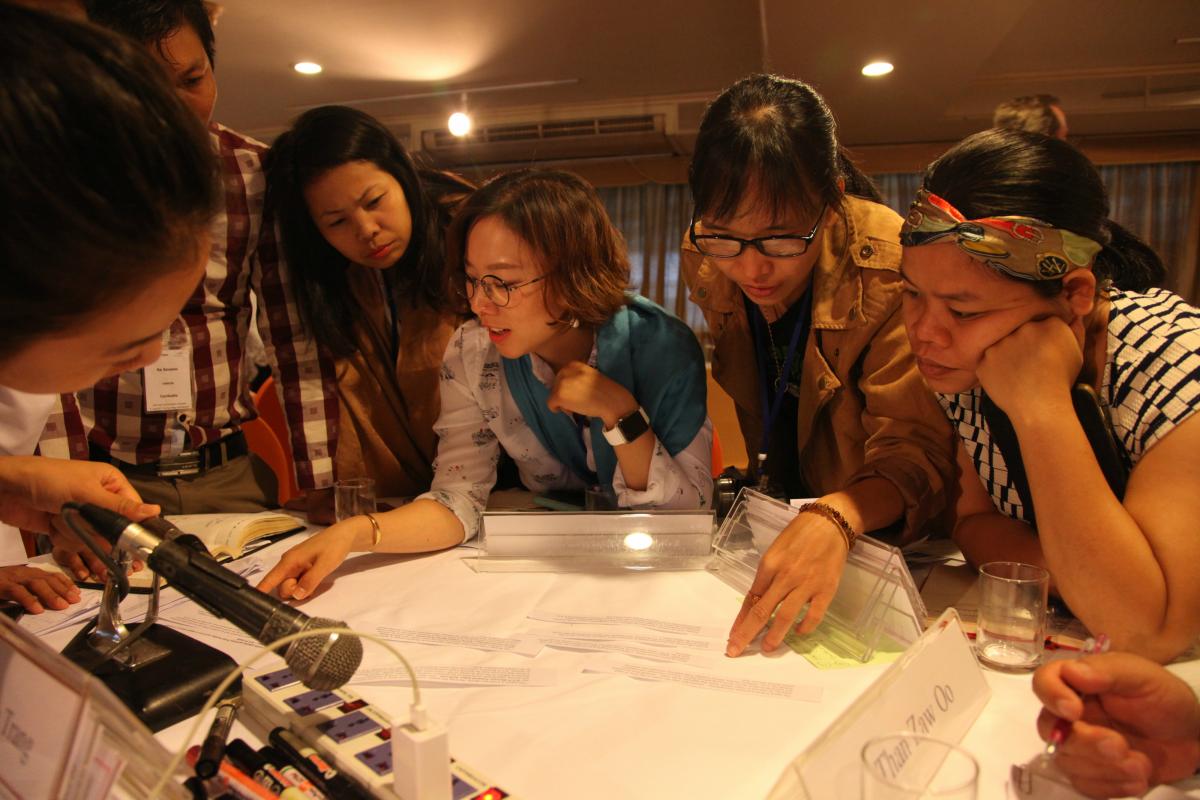CEPF grantee participants complete an exercise during the workshop 