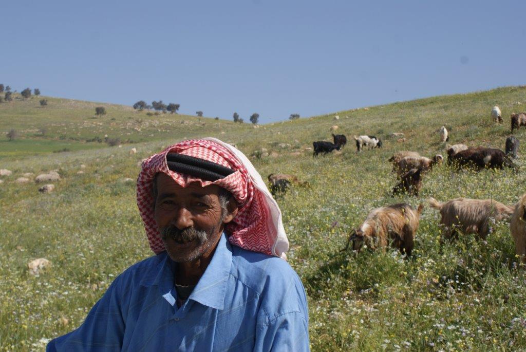 Bedouin herder in the Hima Eyra Range Reserve, Jordan