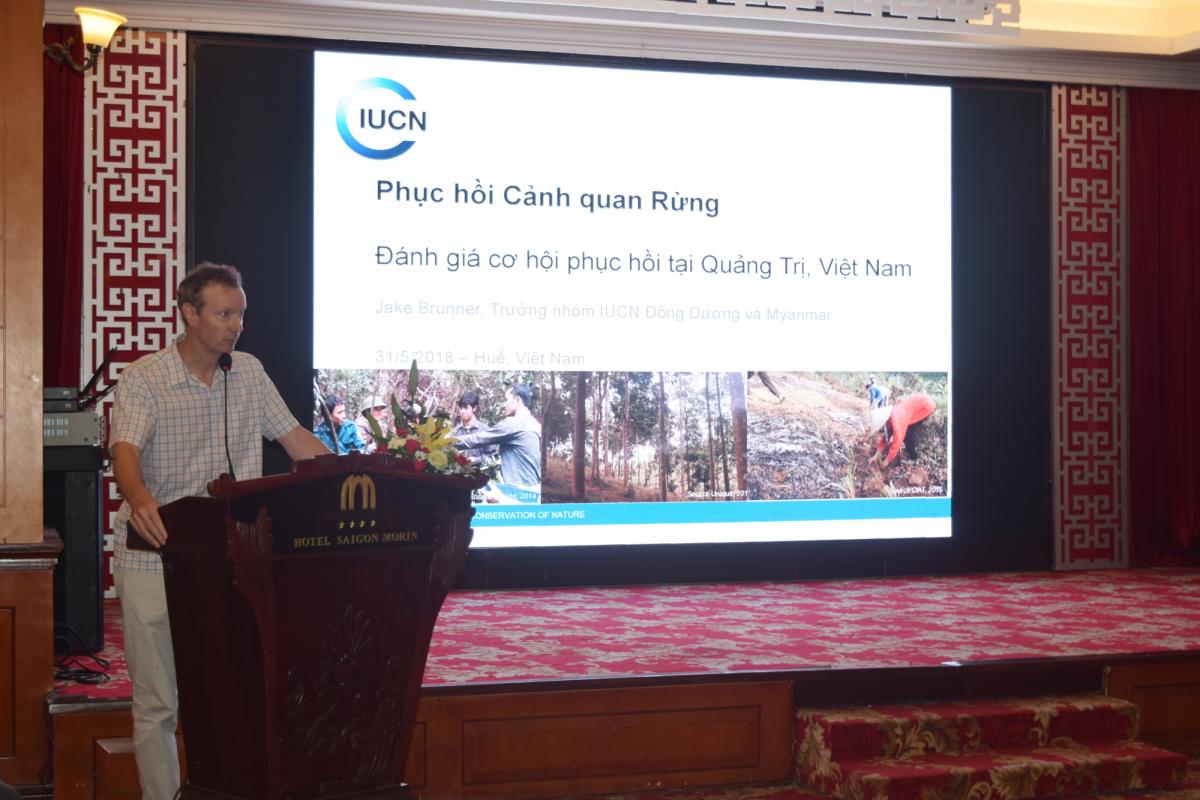 Mr. Jake Brunner - Head, IUCN Indo Burma presented at the workshop  