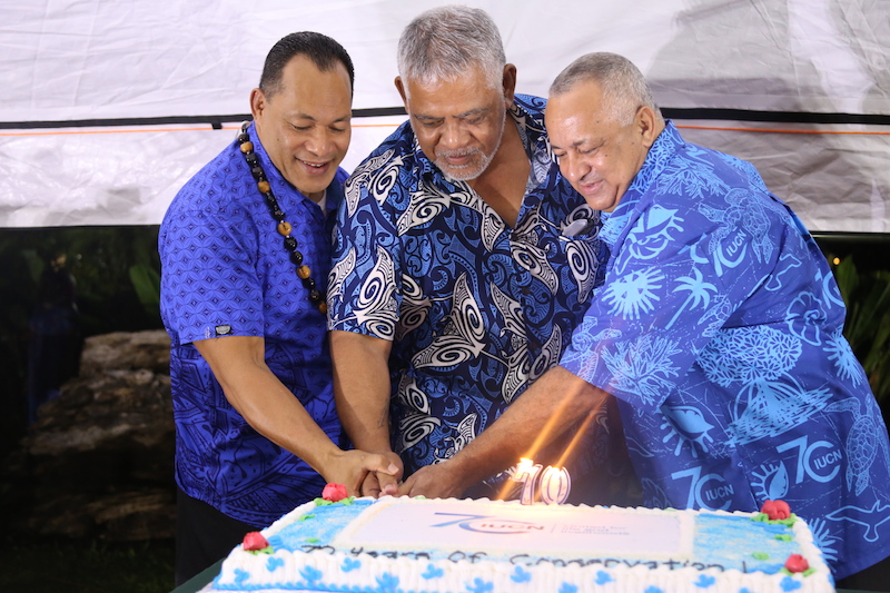 Cake cutting event at the BIOPAMA Pacific regional inception workshop