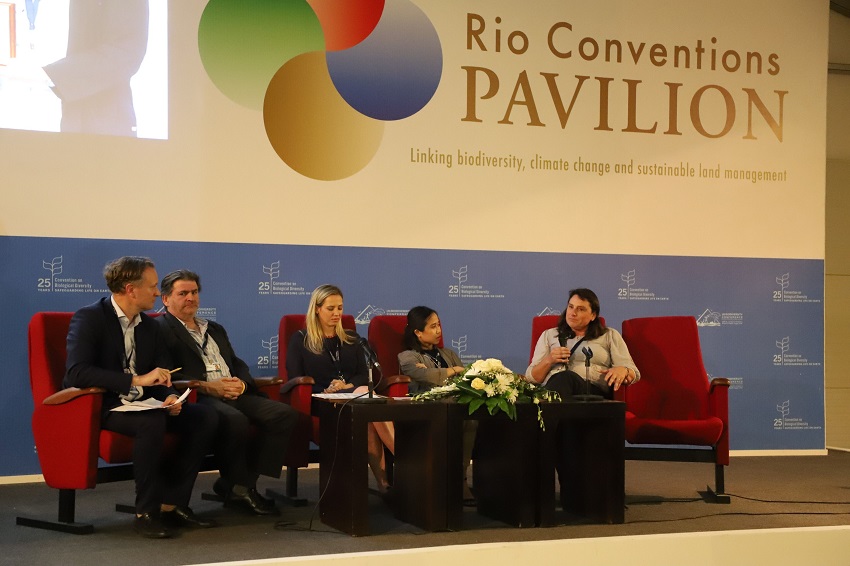 Panel discussion on protected area financing innovation with the Pathfinder Award winners during  CBD COP14