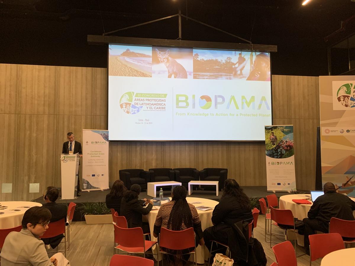 BIOPAMA session at the EU Pavilion, CAPLAC III