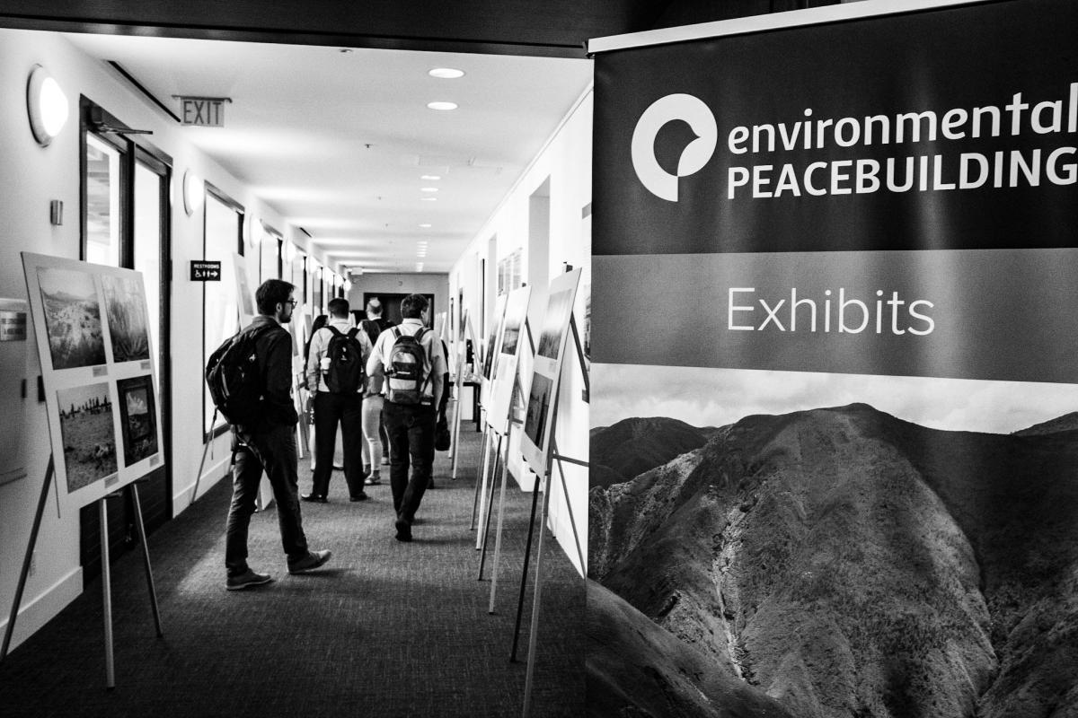 “Environment Conflict Peace” Photo Exhibition curated by Task Force members Jason Houston and Carl Bruch during the International Environmental Peacebuilding Conference 2019 