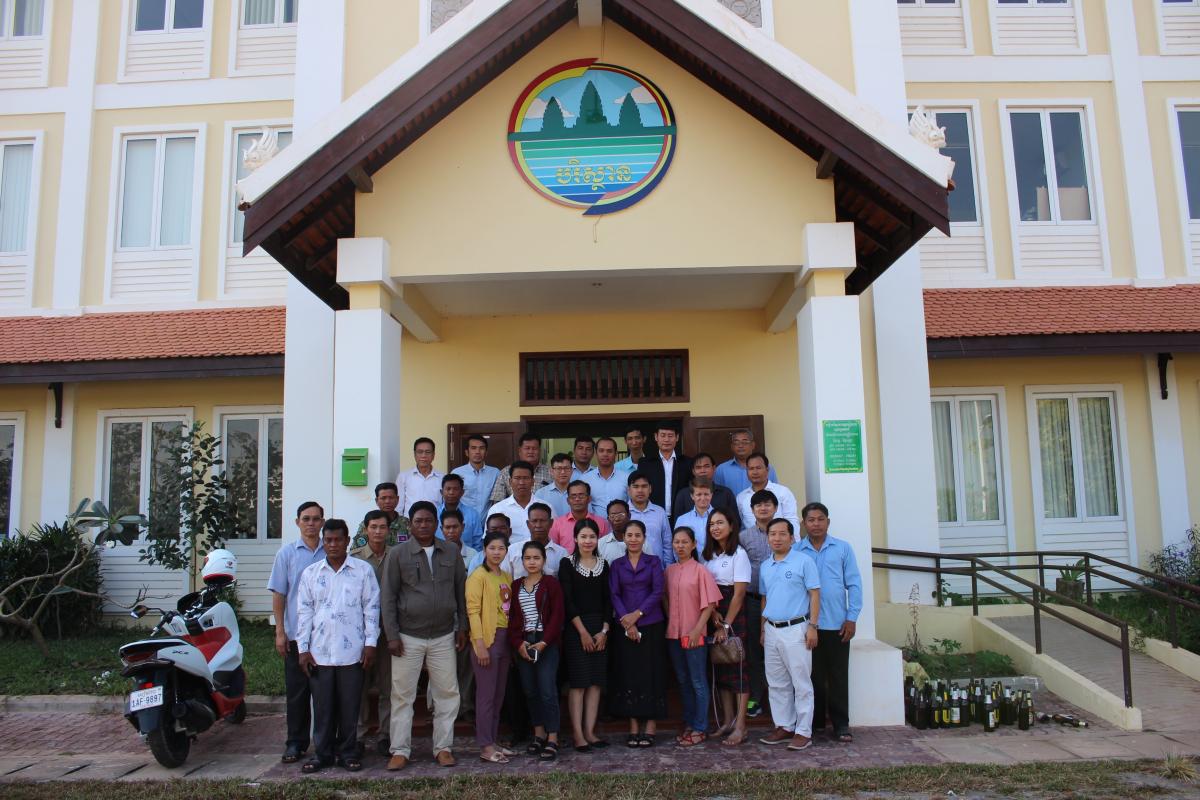 Group photo at the Provincial Department of Environment Siem Reap Province 