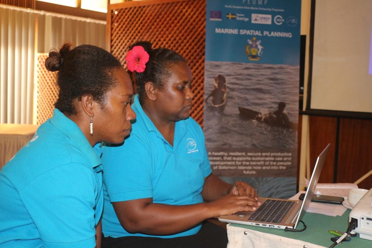 Agnetha Vave-Karamui Co-chair of the MSP Programme in Solomon Islands at work