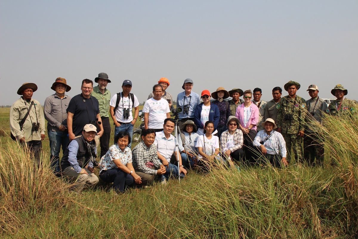 IBRRI Annual Meeting participants on the field trip at Ang Trapeang Thmor