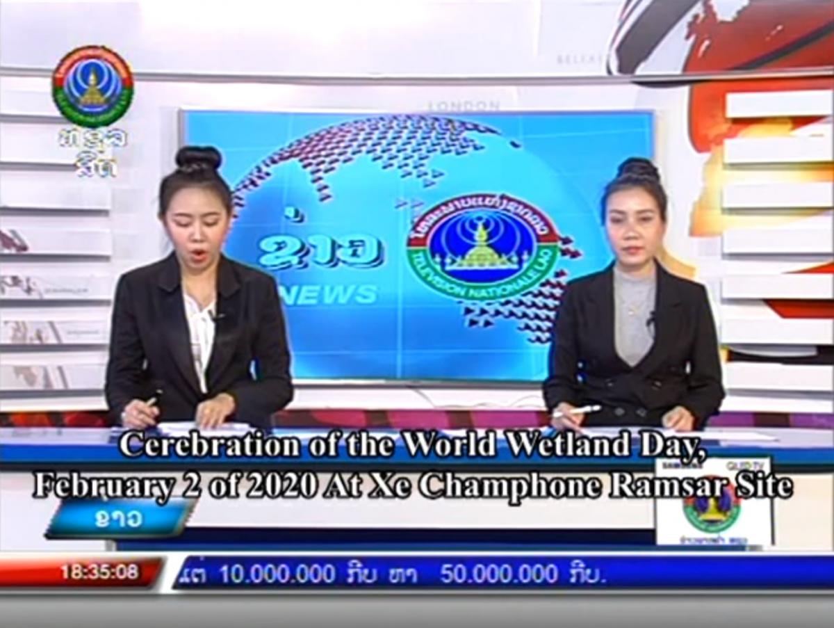 World Wetlands Day Celebration coverage by Lao National Television