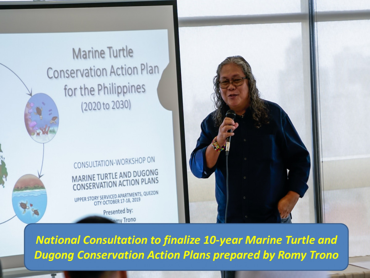 Romeo Trono at the National Consultation to finalise 10-year Marine Turtle and Dugong Conservation Action Plans