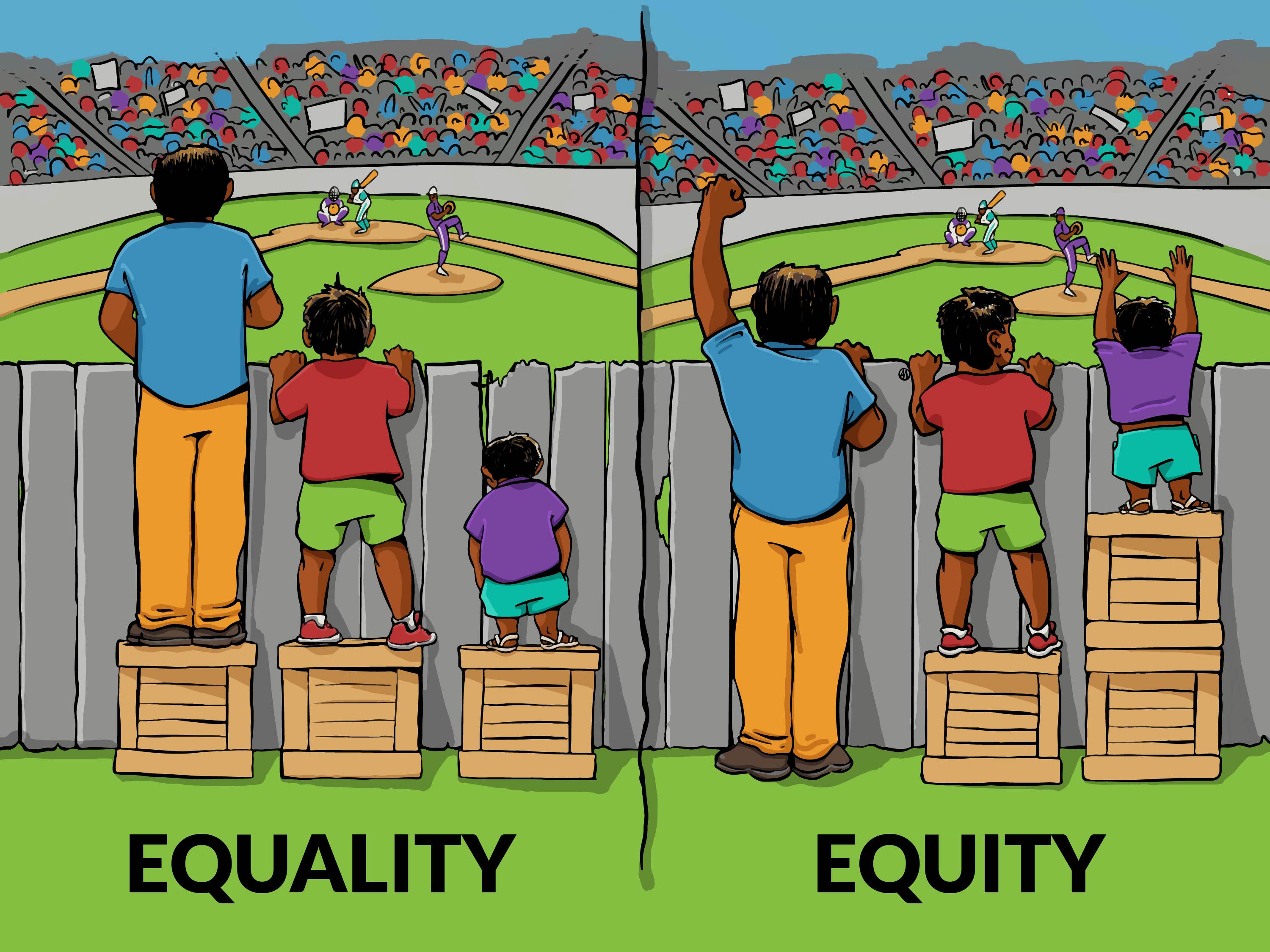 Equality vs. equity: say goodbye to apple-picking and baseball matches!