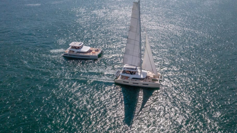Lagoon SIXTY 5 and SIXTY 7 catamarans sailing together