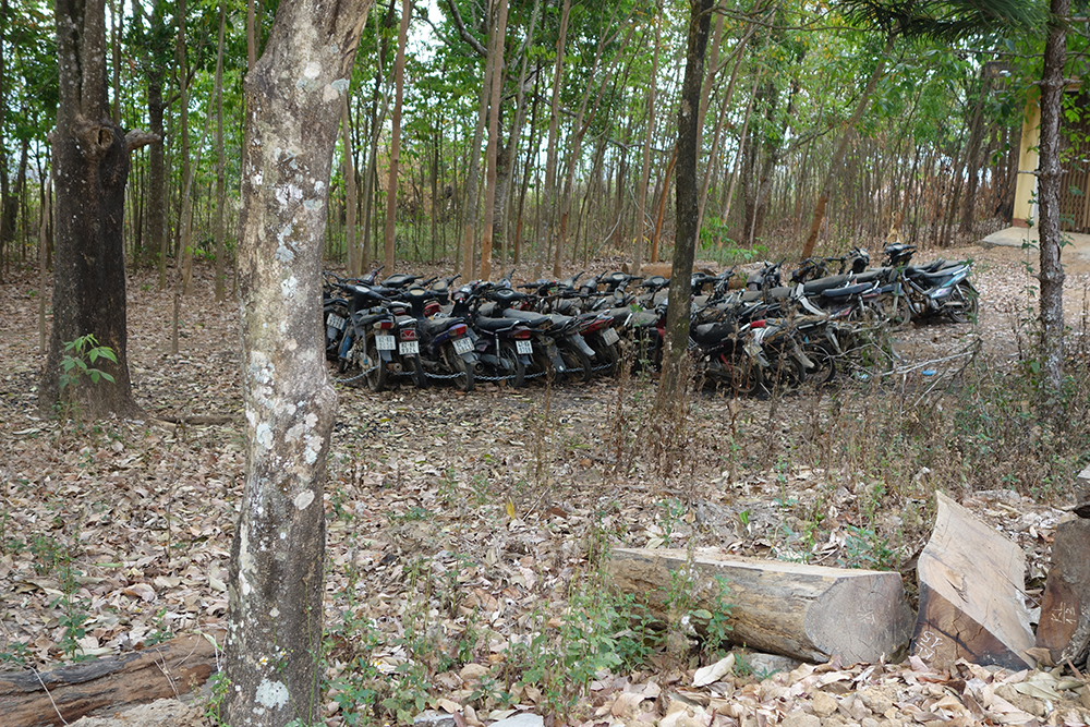 100 motorbikes confiscated at Chu Mom Ray National Park