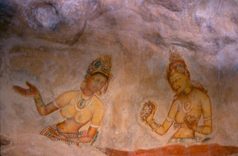 Paintings in Sigiriya, Sri Lanka, World Heritage Site