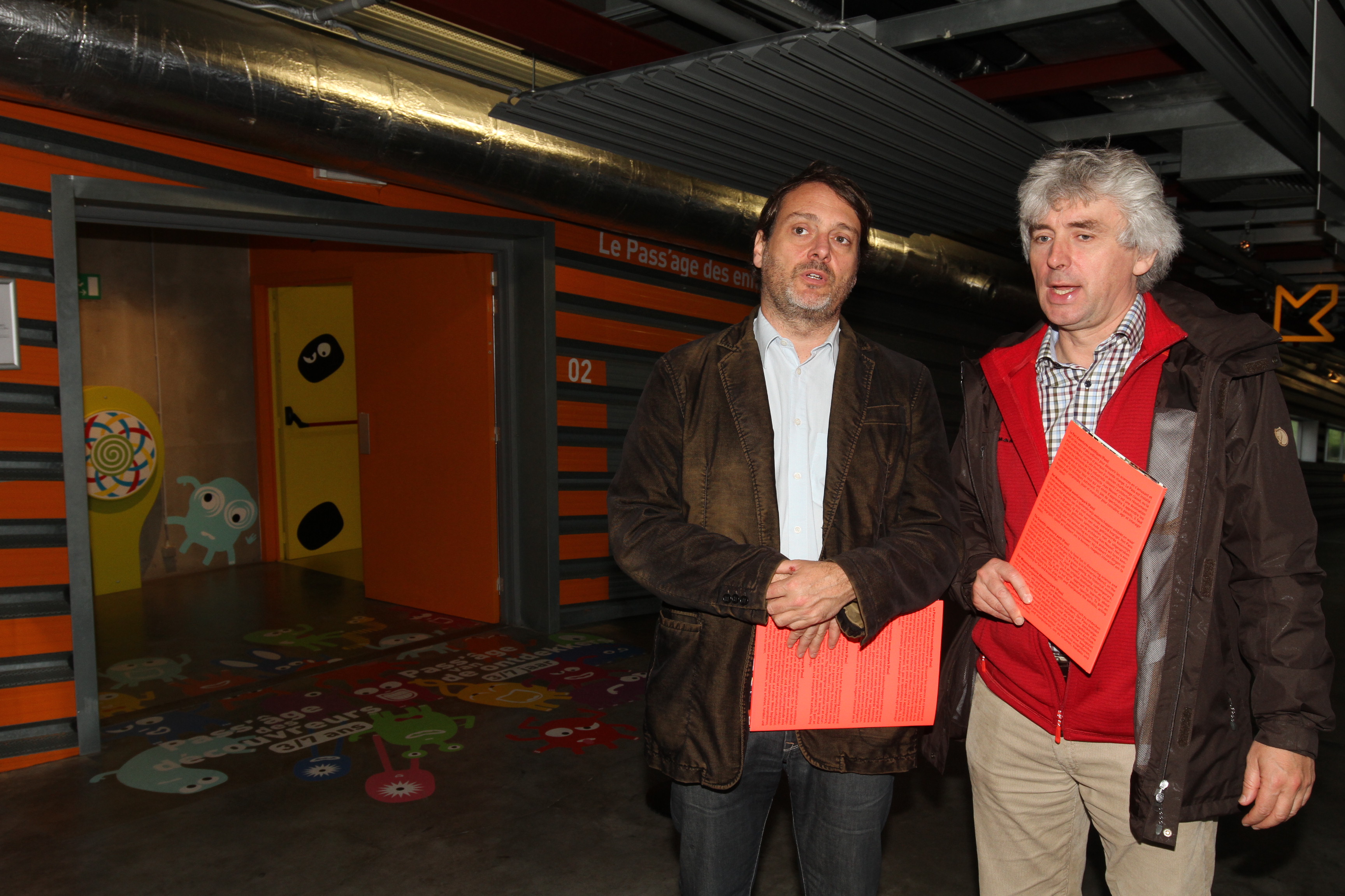 Luc Bas and Tim Badman at PASS (Parc d'aventures scientifiques), Frameries