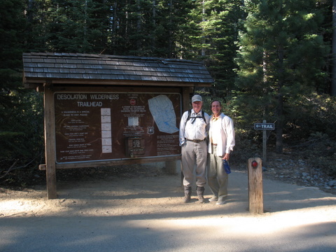 Allen with colleague Alberto Quintero, Ranger at Argentina's Nahuel Huapi National Park, ready to hit the trail in the Desolation Wilderness to the west of Lake Tahoe in the Western U.S.