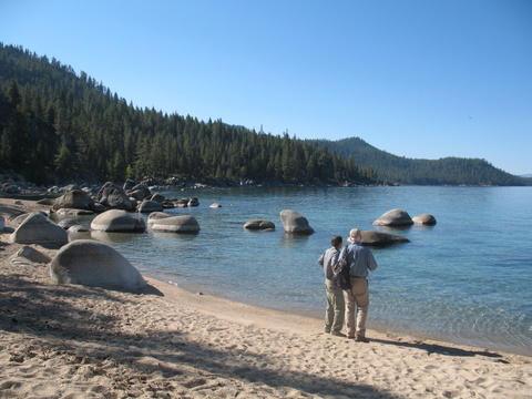 Allen with colleague Alberto Quintero, Ranger from Argentina's Nahuel Huapi National Park, at Lake Tahoe, on the West Coast of the U.S.