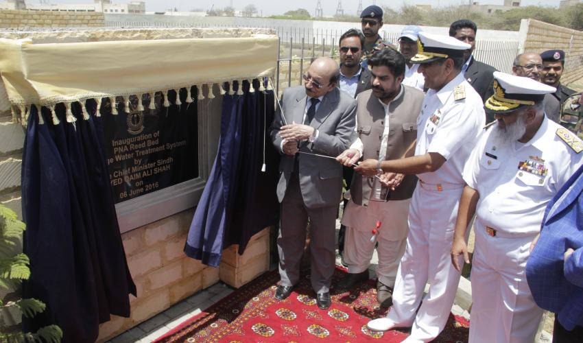 Inauguration ceremony for the reed bed wastewater treatment system
