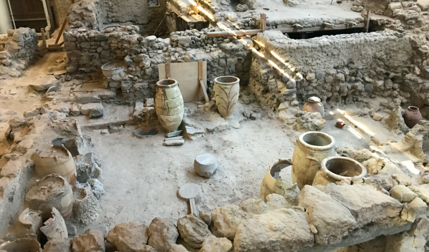 Archeological site at Santorini, Greece, 2017