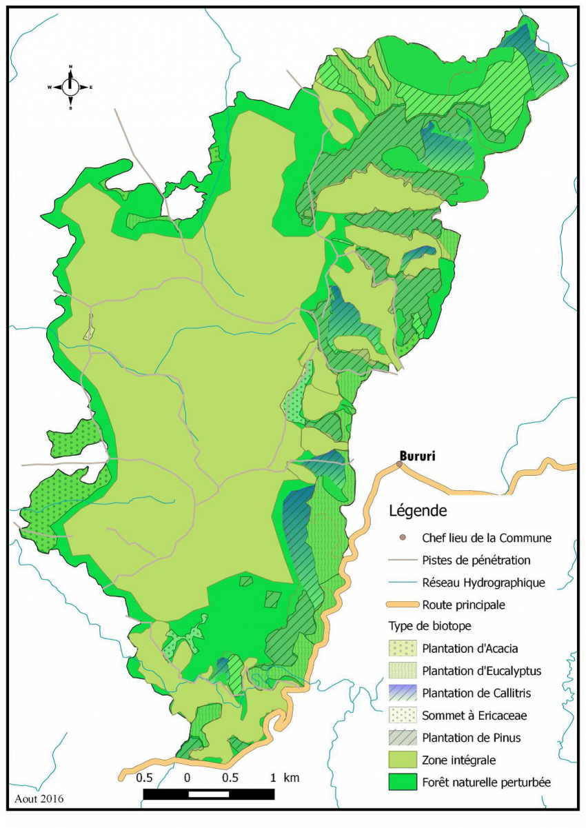 Bururi Forest map