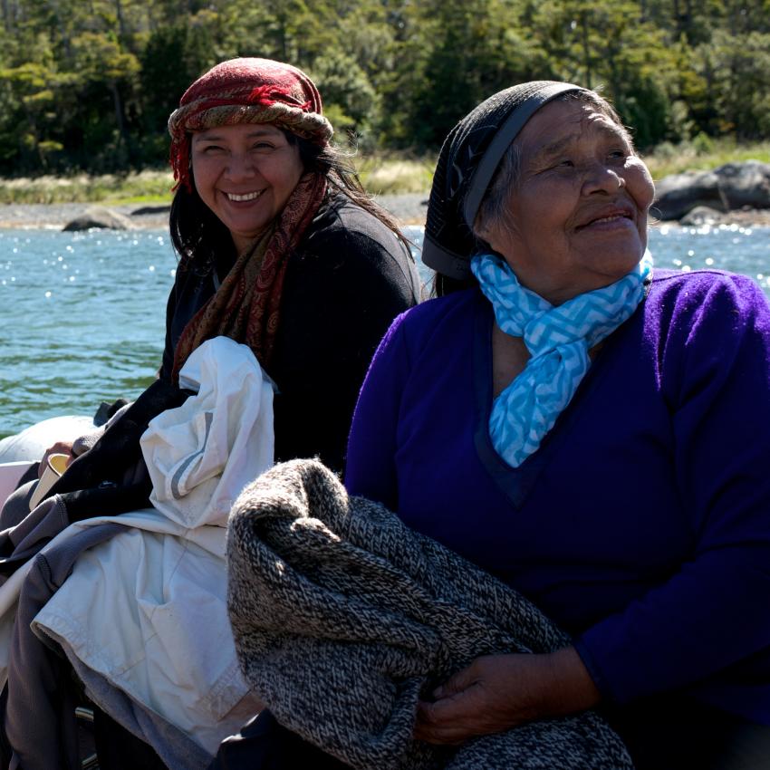 Kawésqar women in Chile