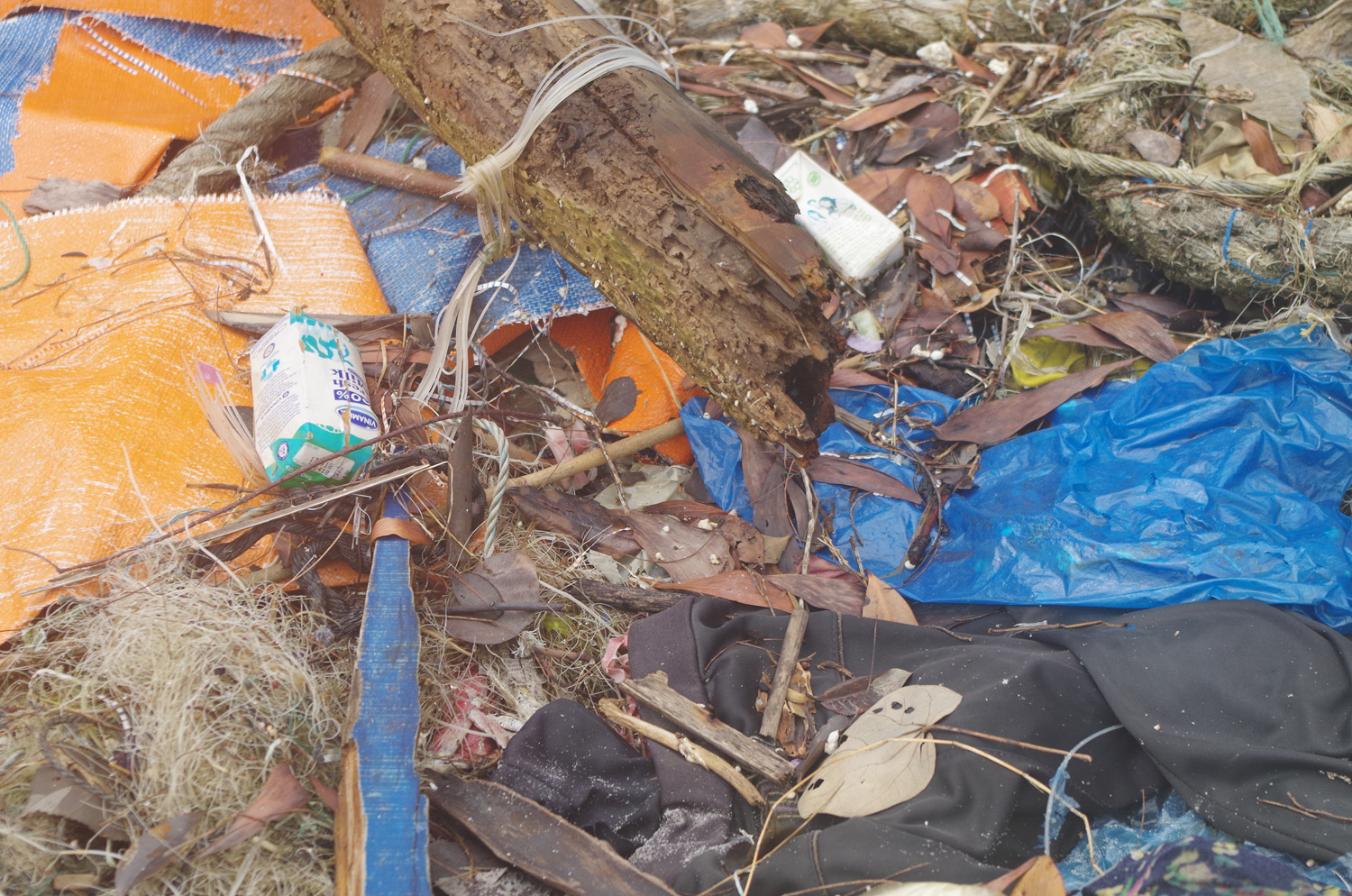 Plastic waste found on the beach in Minh Chau 