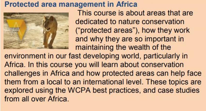 Protected area management MOOC