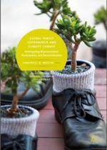 book cover with black shoes and trees growing from them
