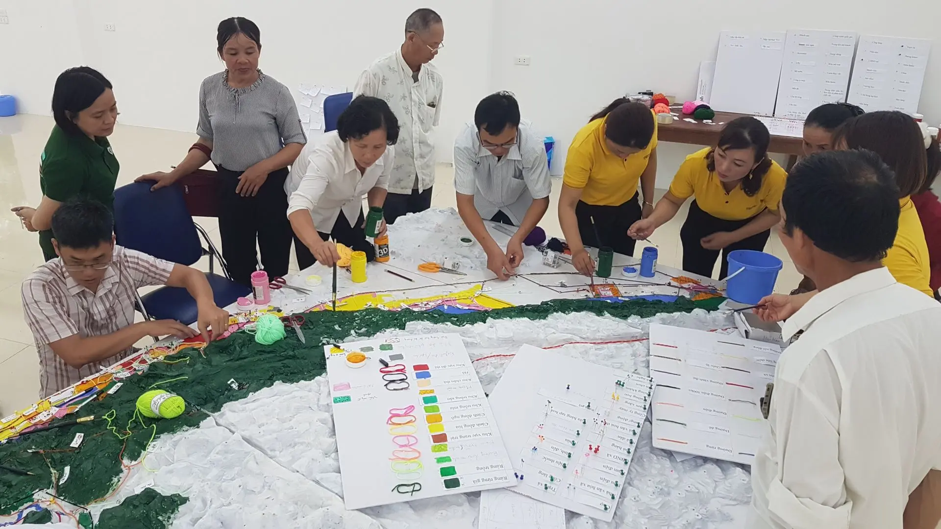 Participatory 3D Mapping exercise held in and around Cuc Phuong National Park (CPNP)